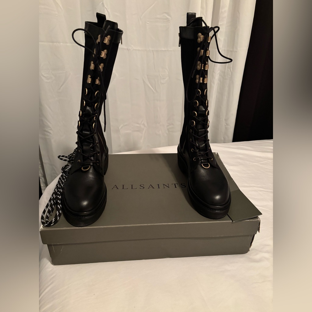 Host Pick All Saints Beth Hi Boot Black, Women's Boots
